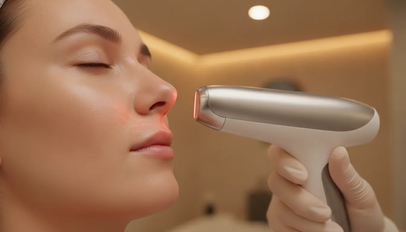 Gentle laser skincare session for acne