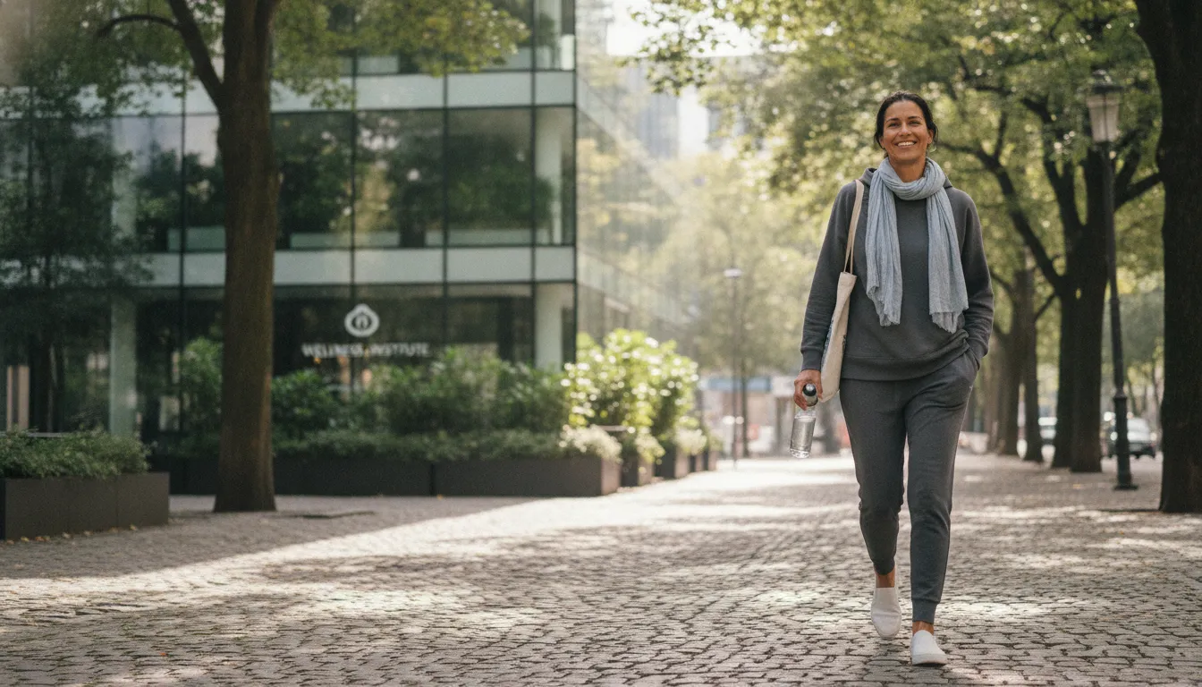 Gentle walking as part of body contouring aftercare
