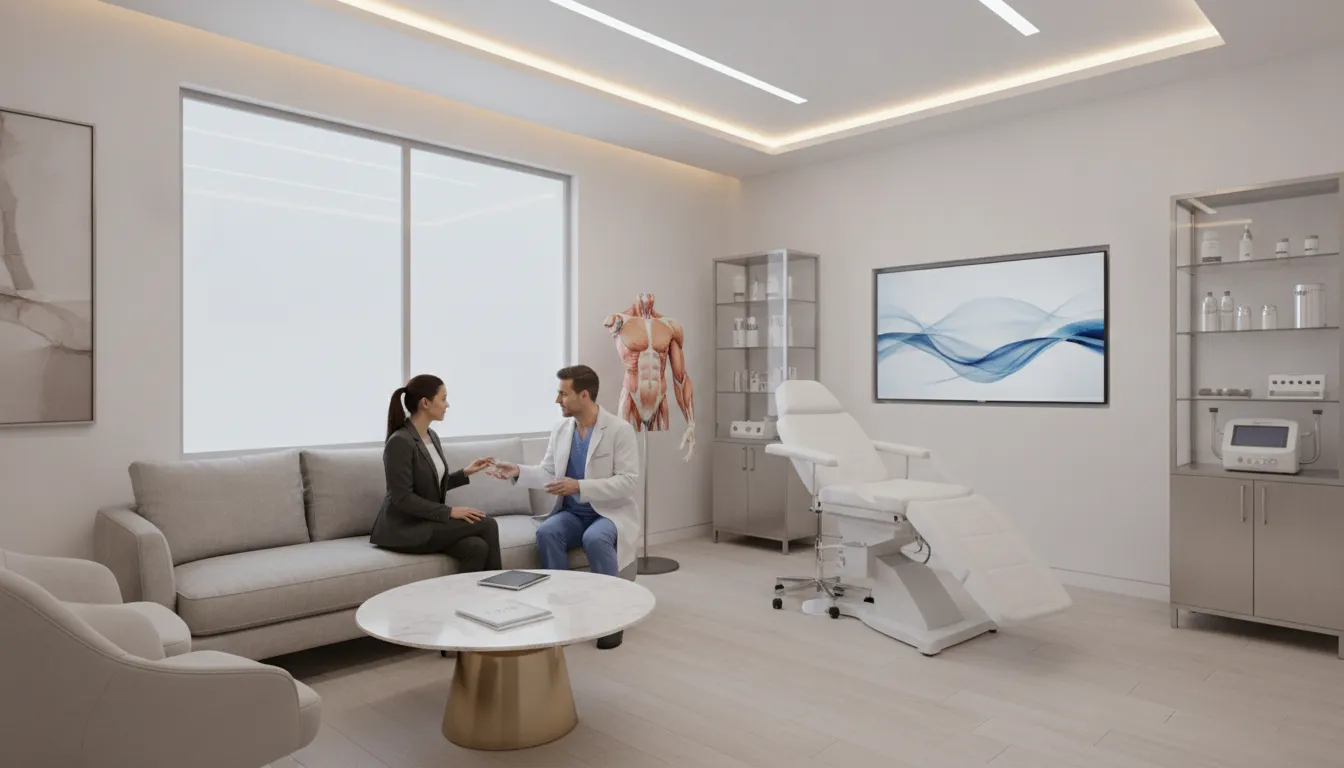 Modern LightRx consultation room for personalized arm contouring planning