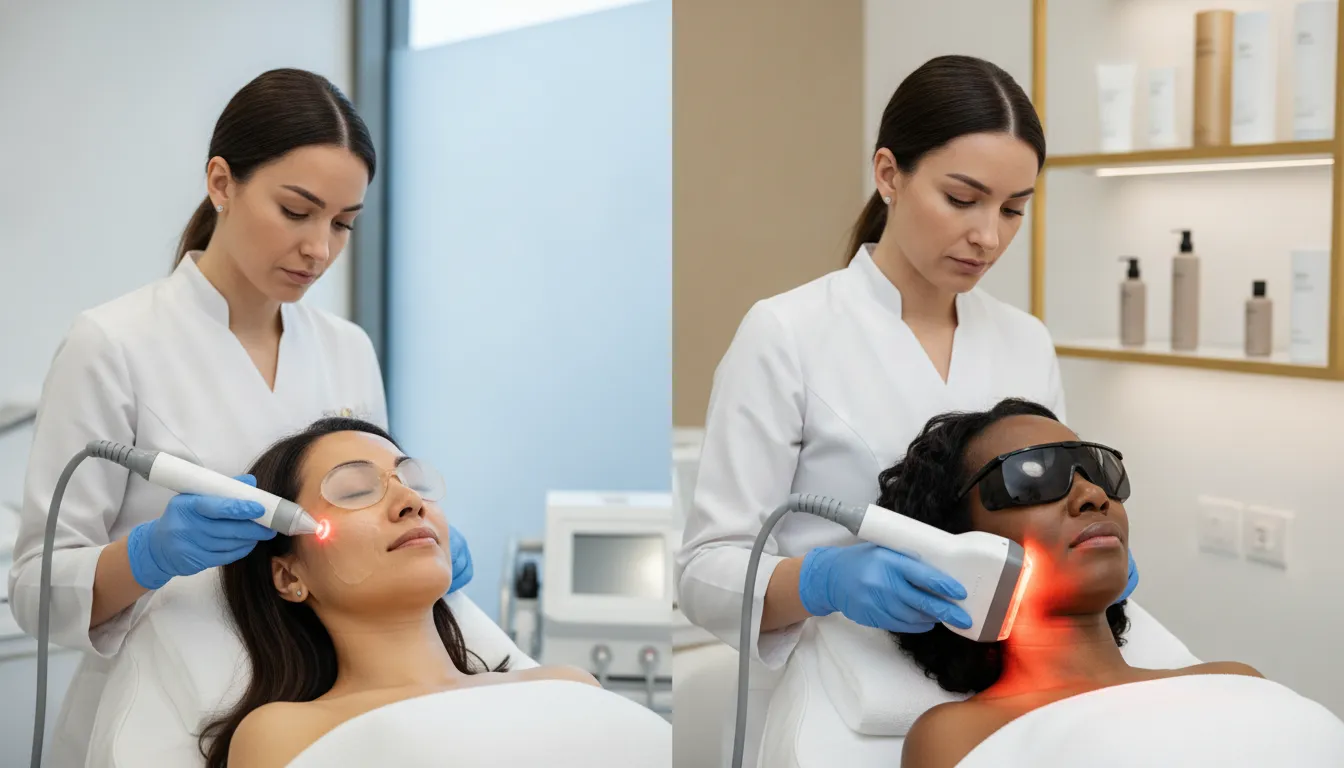 Laser Genesis vs IPL treatment comparison in a medspa