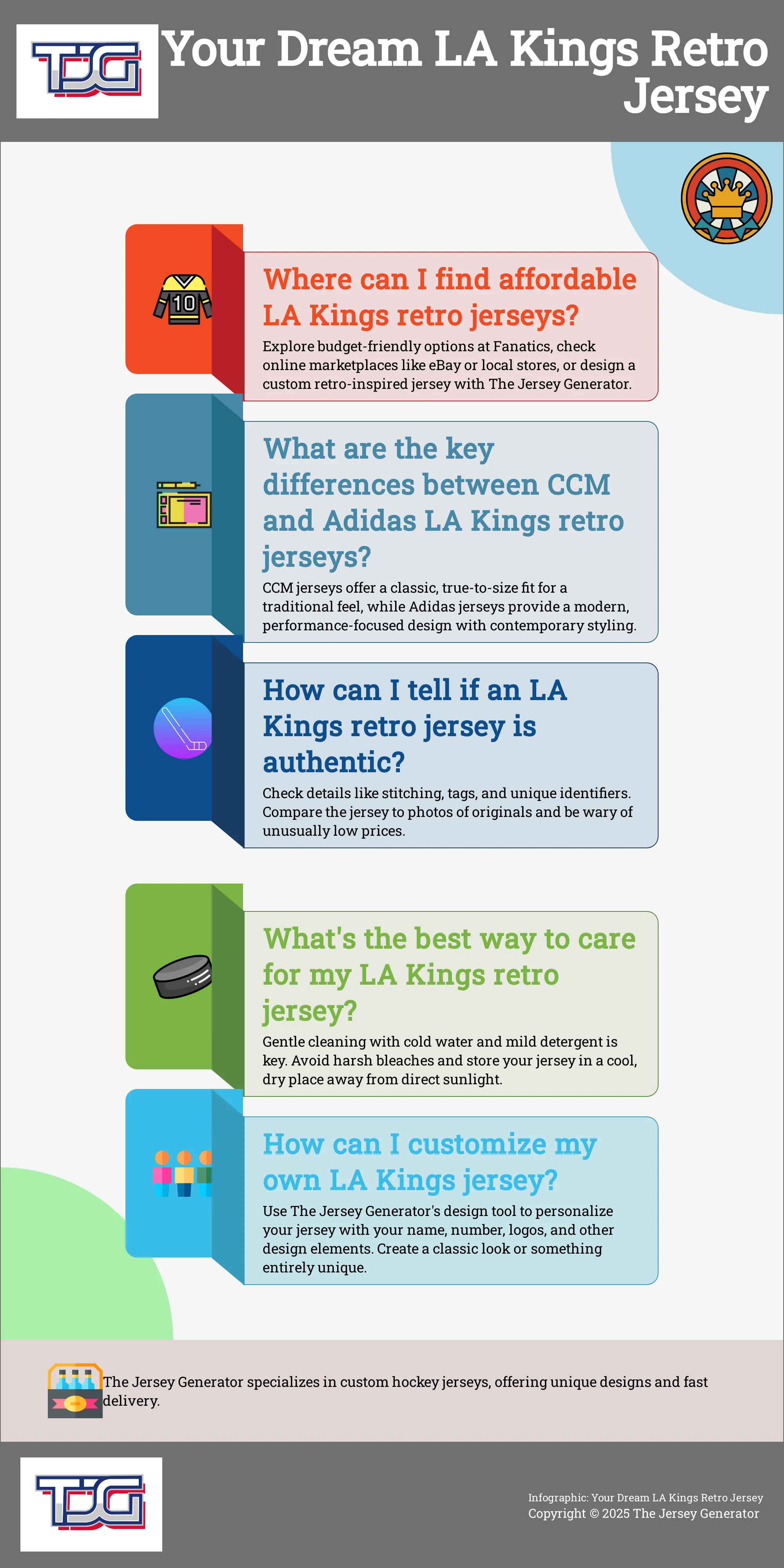Infographic: Finding, Buying, and Caring for Your Dream LA Kings Retro Jersey