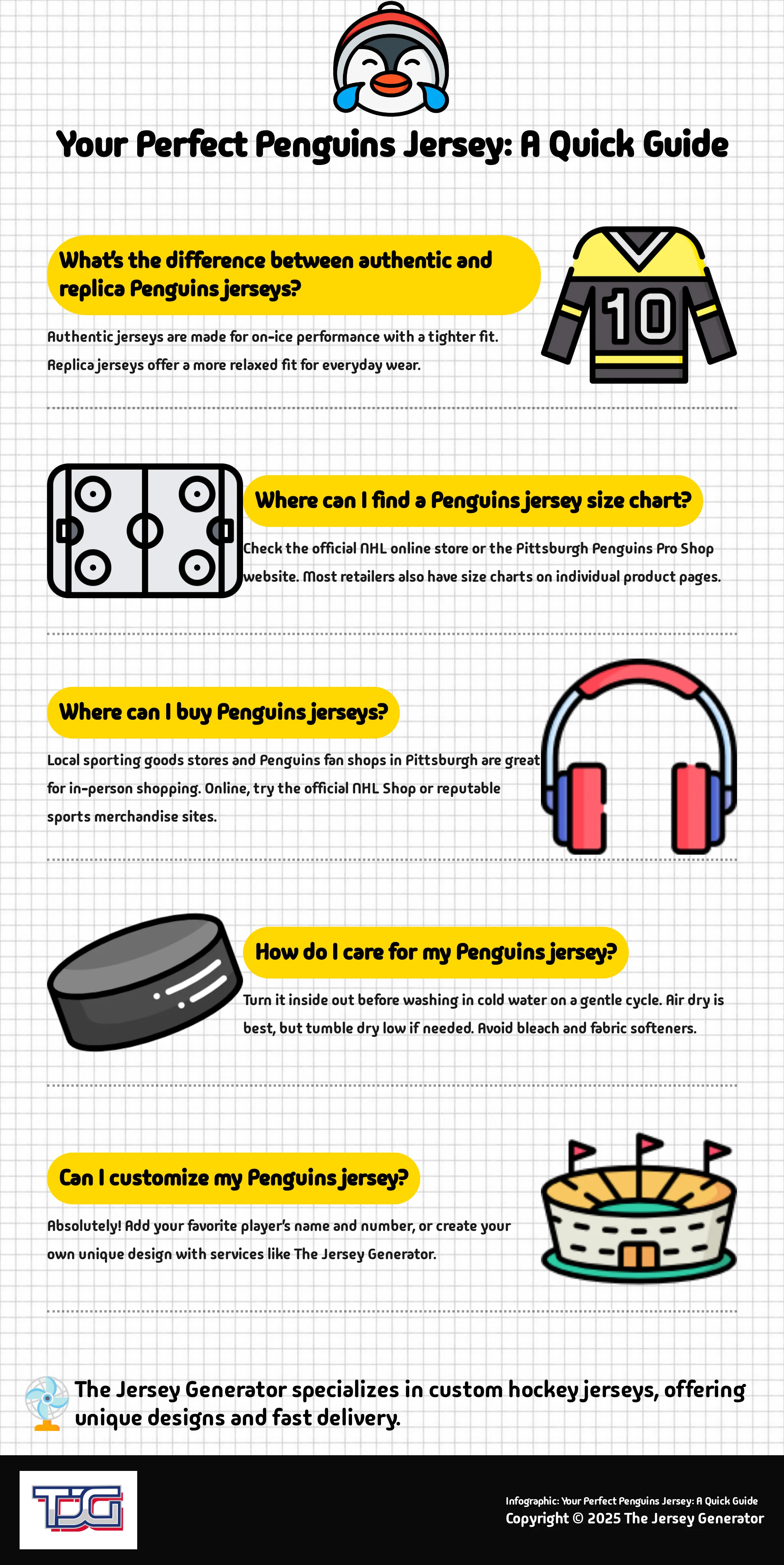 Infographic: Finding and Caring for Your Ideal Pittsburgh Penguins Jersey