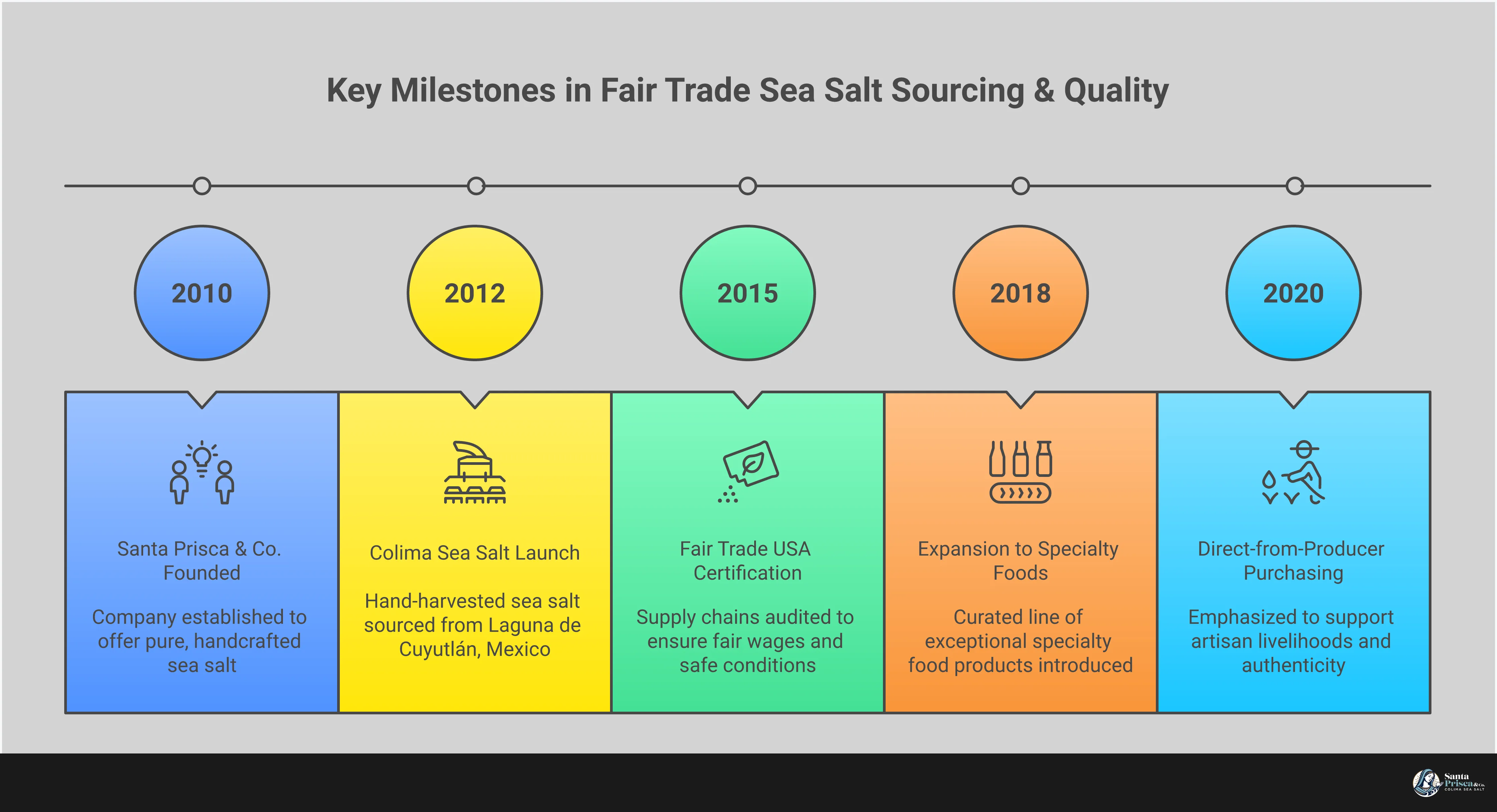Comprehensive infographic showing fair trade sea salt identification methods, quality assessment techniques, sourcing strategies, and culinary applications with certification logos, crystal texture examples, specialty retailer locations, and cooking technique illustrations for ethical salt purchasing and usage